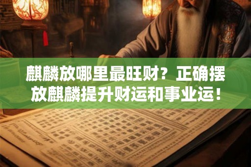 麒麟放哪里最旺财？正确摆放麒麟提升财运和事业运！