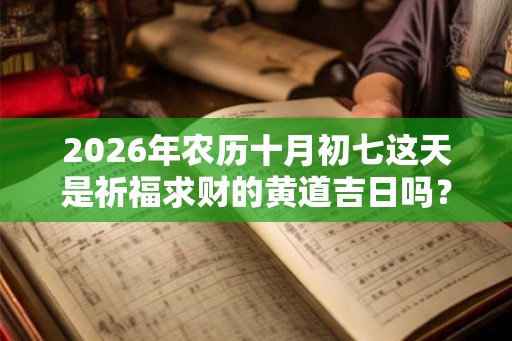 2026年农历十月初七这天是祈福求财的黄道吉日吗？