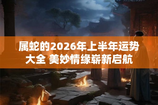 属蛇的2026年上半年运势大全 美妙情缘崭新启航