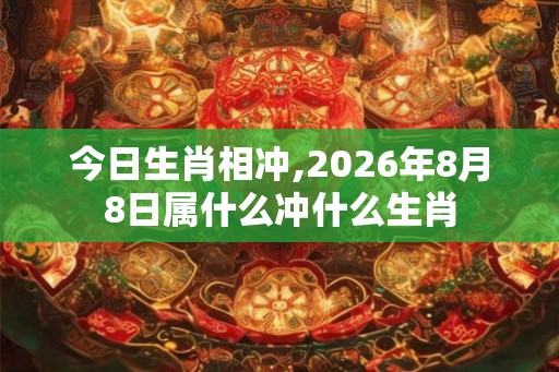 今日生肖相冲,2026年8月8日属什么冲什么生肖