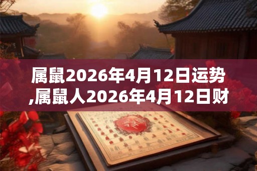 属鼠2026年4月12日运势,属鼠人2026年4月12日财运,生肖鼠2026年4月12日运势