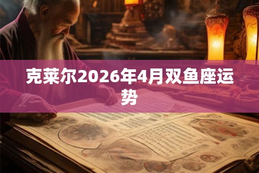 克莱尔2026年4月双鱼座运势