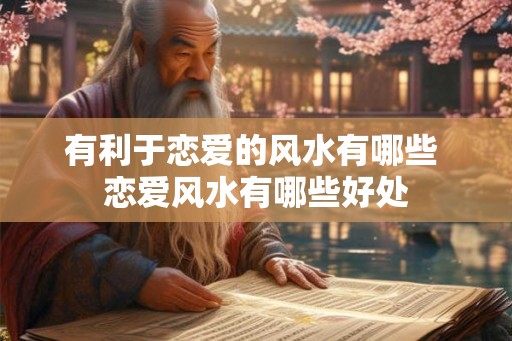 有利于恋爱的风水有哪些 恋爱风水有哪些好处