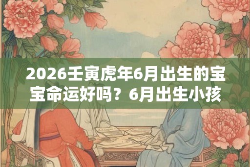 2026壬寅虎年6月出生的宝宝命运好吗？6月出生小孩命理
