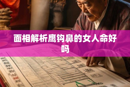 面相解析鹰钩鼻的女人命好吗