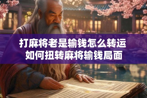 打麻将老是输钱怎么转运 如何扭转麻将输钱局面