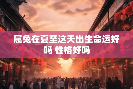 属兔在夏至这天出生命运好吗 性格好吗 属兔在夏至这天出生命运好吗 性格好吗