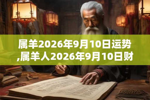 属羊2026年9月10日运势,属羊人2026年9月10日财运,生肖羊2026年9月10日运势