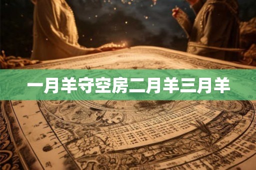 一月羊守空房二月羊三月羊