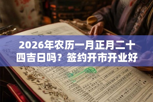 2026年农历一月正月二十四吉日吗？签约开市开业好吗？