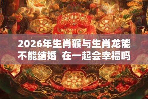 2026年生肖猴与生肖龙能不能结婚  在一起会幸福吗