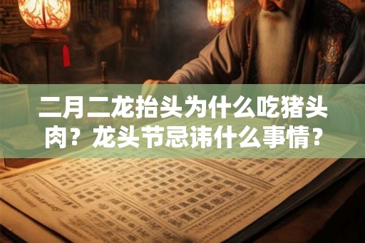 二月二龙抬头为什么吃猪头肉?龙头节忌讳什么事情? 二月二龙抬头为什么吃猪头肉?龙头节忌讳什么事情?