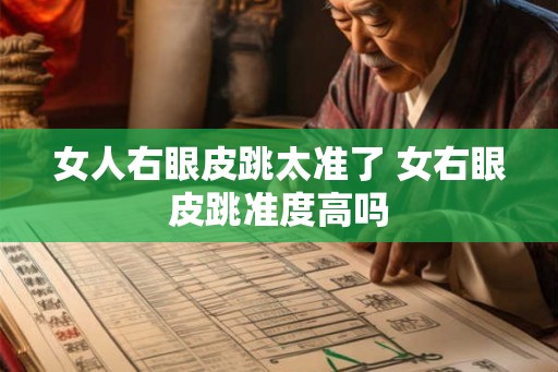 女人右眼皮跳太准了 女右眼皮跳准度高吗