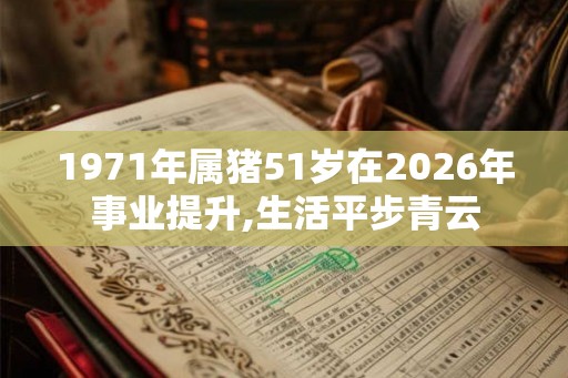 1971年属猪51岁在2026年事业提升,生活平步青云