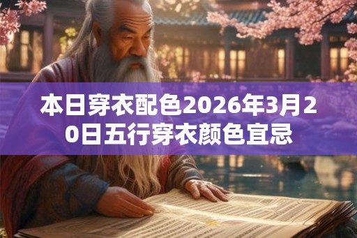 本日穿衣配色2026年3月20日五行穿衣颜色宜忌 本日穿衣配色2026年3月20日五行穿衣颜色宜忌