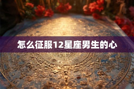 怎么征服12星座男生的心
