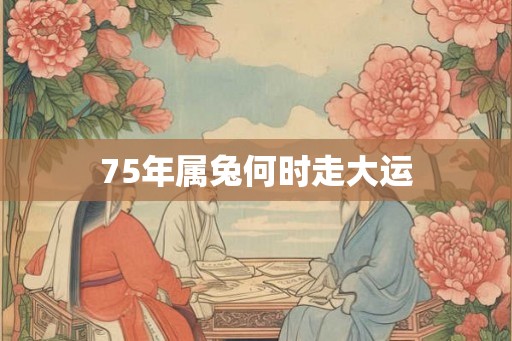 75年属兔何时走大运