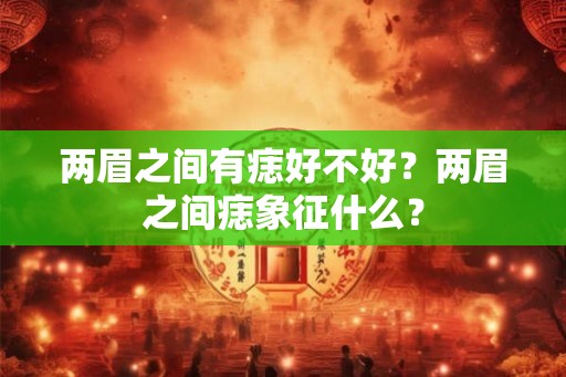 两眉之间有痣好不好？两眉之间痣象征什么？