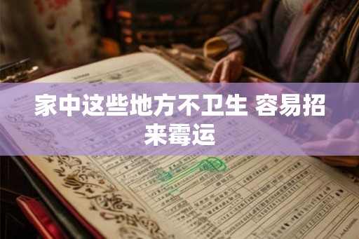 家中这些地方不卫生 容易招来霉运