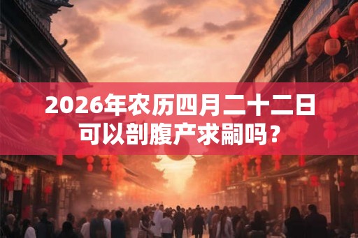 2026年农历四月二十二日可以剖腹产求嗣吗？