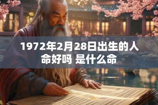 1972年2月28日出生的人命好吗 是什么命 1972年2月28日出生的人命好吗 是什么命