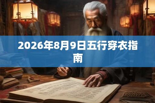2026年8月9日五行穿衣指南 2026年8月9日五行穿衣指南