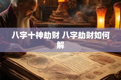 八字十神劫财 八字劫财如何解