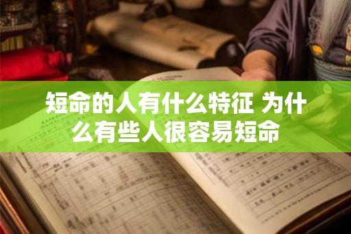 短命的人有什么特征 为什么有些人很容易短命
