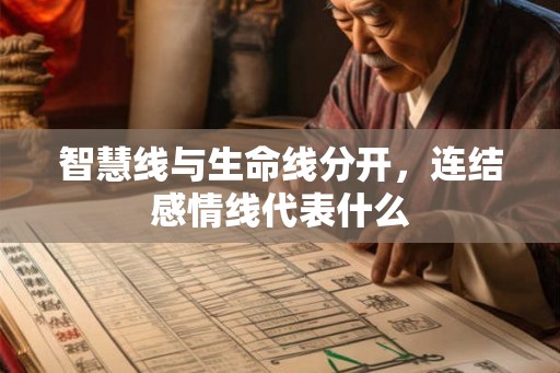 智慧线与生命线分开，连结感情线代表什么