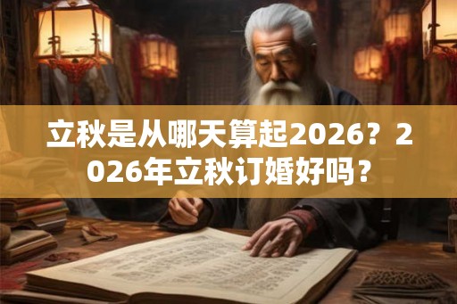 立秋是从哪天算起2026？2026年立秋订婚好吗？