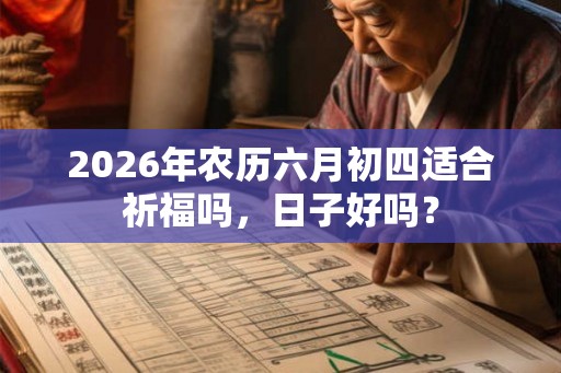 2026年农历六月初四适合祈福吗，日子好吗？