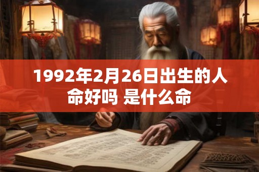 1992年2月26日出生的人命好吗 是什么命