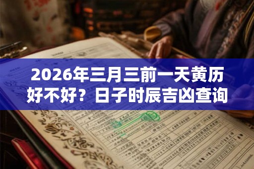 2026年三月三前一天黄历好不好？日子时辰吉凶查询！