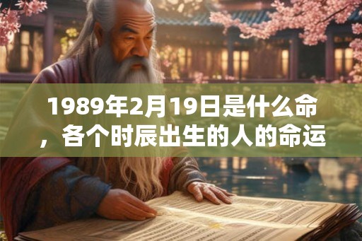 1989年2月19日是什么命，各个时辰出生的人的命运