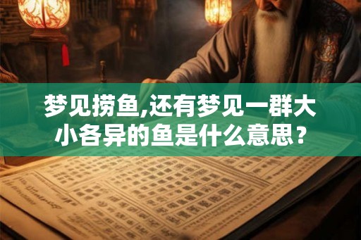 梦见捞鱼,还有梦见一群大小各异的鱼是什么意思？