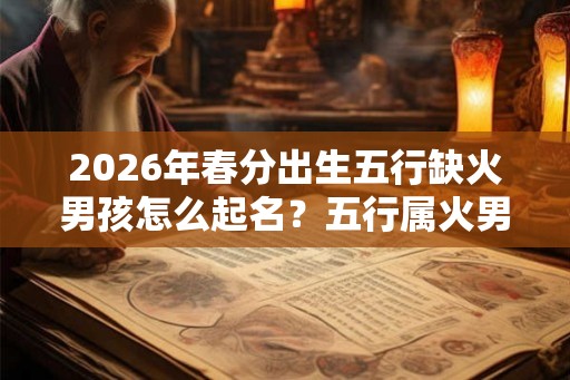2026年春分出生五行缺火男孩怎么起名？五行属火男孩名字推荐