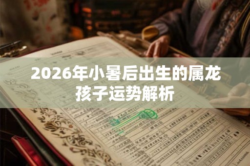 2026年小暑后出生的属龙孩子运势解析 2026年小暑后出生的属龙孩子运势解析