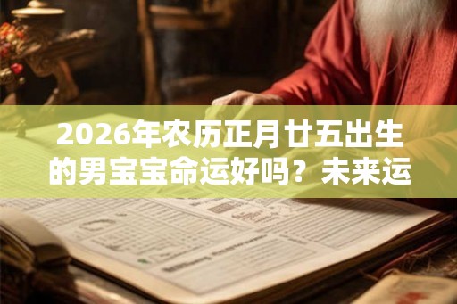2026年农历正月廿五出生的男宝宝命运好吗？未来运势如何