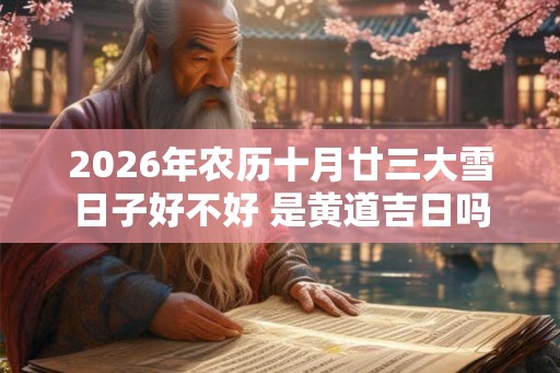 2026年农历十月廿三大雪日子好不好 是黄道吉日吗