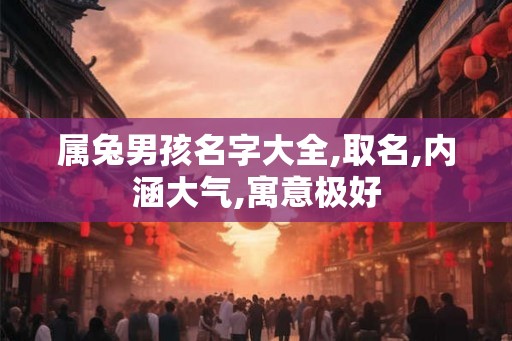 属兔男孩名字大全,取名,内涵大气,寓意极好