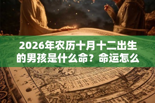 2026年农历十月十二出生的男孩是什么命？命运怎么样？