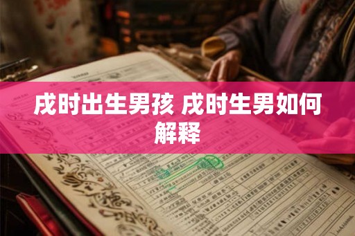 戌时出生男孩 戌时生男如何解释