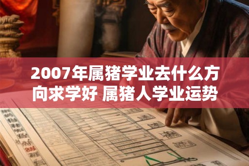2007年属猪学业去什么方向求学好 属猪人学业运势怎样