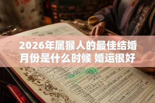 2026年属猴人的最佳结婚月份是什么时候 婚运很好 2026年属猴人的最佳结婚月份是什么时候 婚运很好