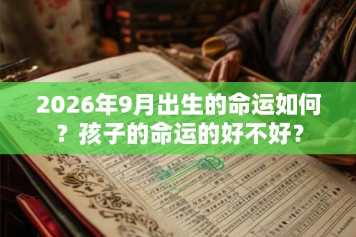 2026年9月出生的命运如何？孩子的命运的好不好？