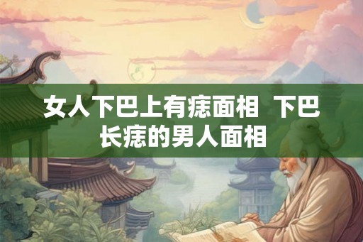 女人下巴上有痣面相  下巴长痣的男人面相