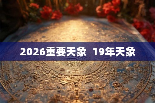 2026重要天象  19年天象