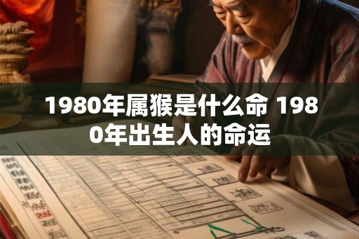 1980年属猴是什么命 1980年出生人的命运