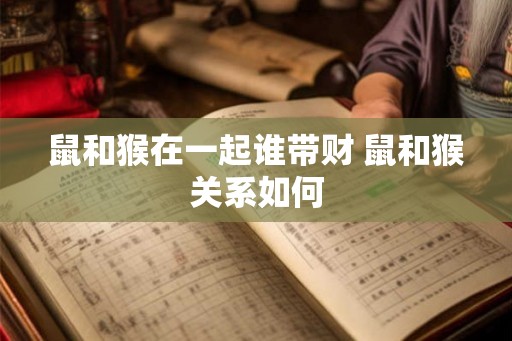 鼠和猴在一起谁带财 鼠和猴关系如何