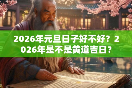 2026年元旦日子好不好？2026年是不是黄道吉日？